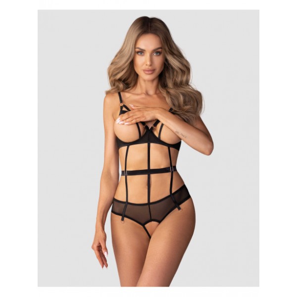 Body ouvert Euridia - Noir - Obsessive