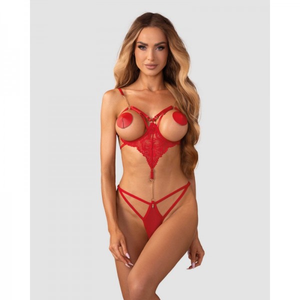 Body ouvert Rouge Matildea - Obsessive