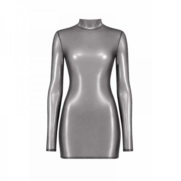 F431 Moondust Robe courte argent dos nu