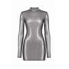 F431 Moondust Robe courte argent dos nu