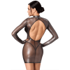 F431 Moondust Robe courte argent dos nu