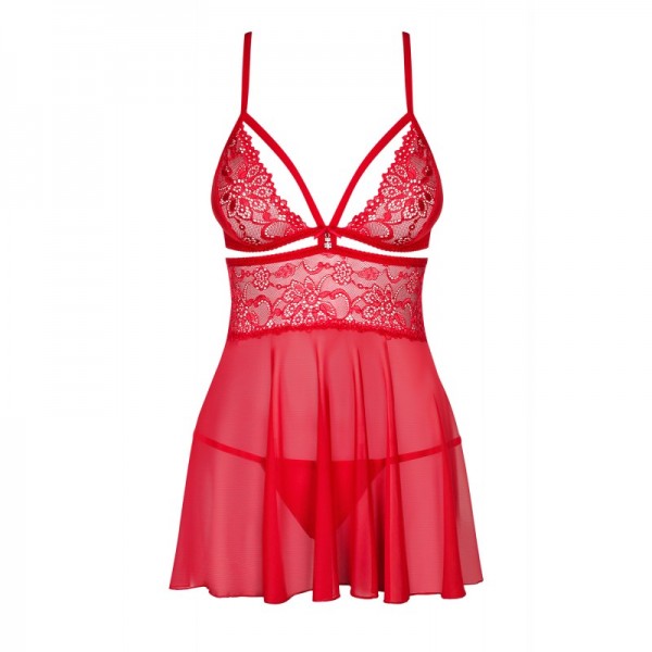 838BAB - Babydoll rouge