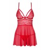 838BAB - Babydoll rouge