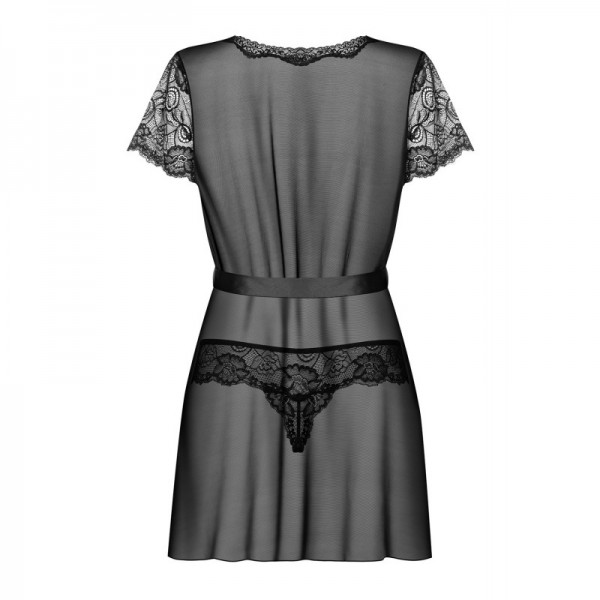 Peignoir chic et sensuel ALLURIA noir