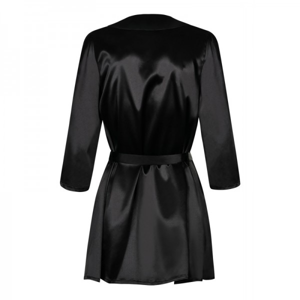 Peignoir SATINIA déshabille en satin noir