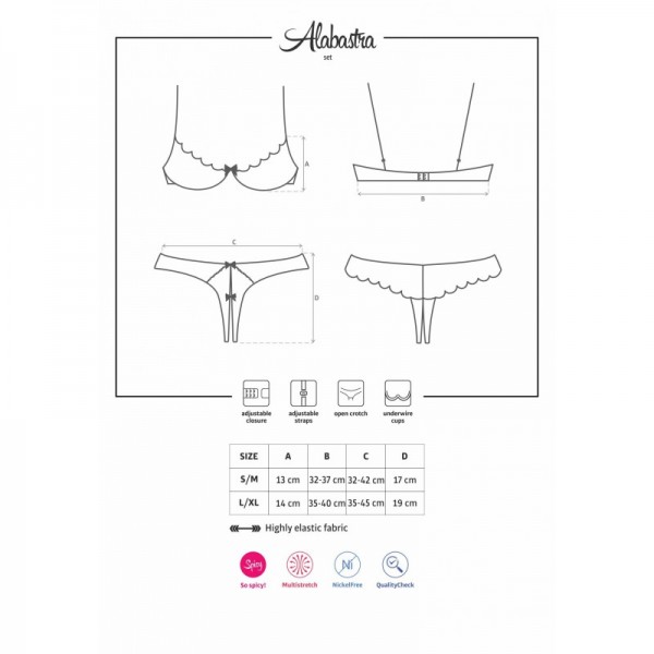 Ensemble 2 pcs  Blanc ALABASTRA