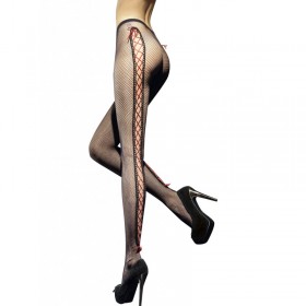 Invito Collants 40 DEN - Noir et Rouge