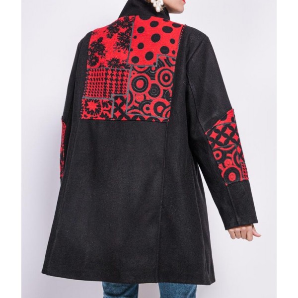 Manteau Rouge et noir  ou gris à motifs