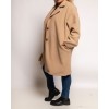 Manteau duveteux beige Grande Taille