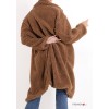 Manteau long couleur camel avec poches & capuche