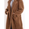 Manteau long couleur camel avec poches & capuche