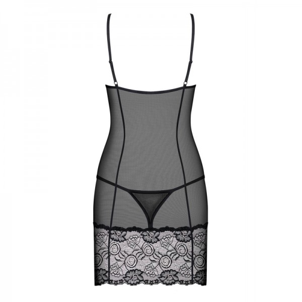 Nuisette & string noir ALLURIA