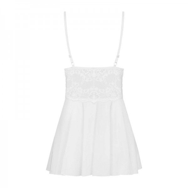 810 -  Babydoll - Blanc et string