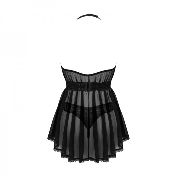 SERAFIA Nuisette et string - Noir