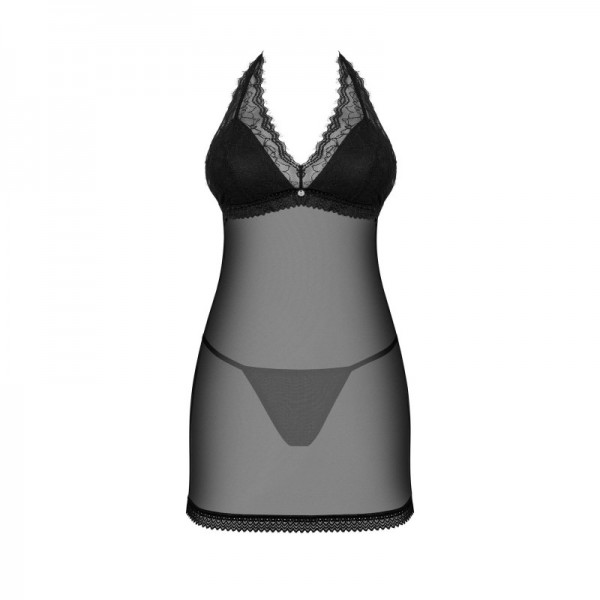 MEDILLA nuisette noire et string  MEDILLA  -  Madonna Lingerie