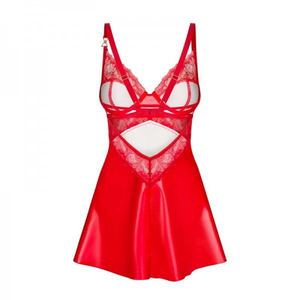 Nuisette ALIOSA rouge passion et string inclus