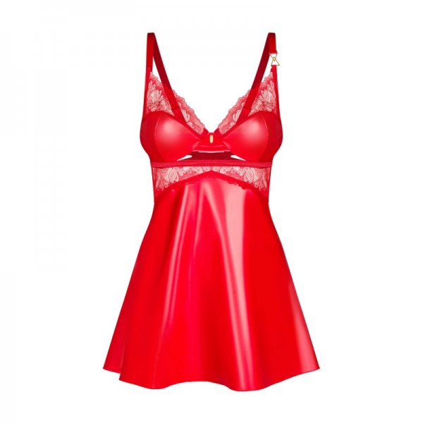 Nuisette ALIOSA rouge passion et string inclus
