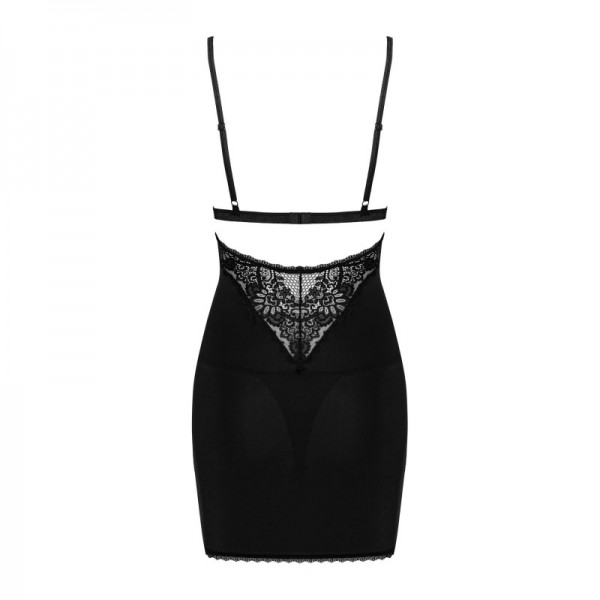 MADERRIS nuisette en dentelle noire & String