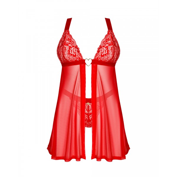 ELIANES babydoll rouge et string