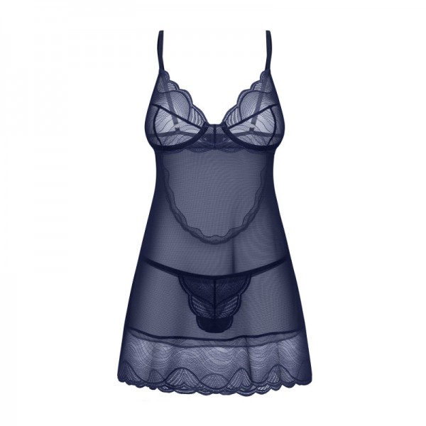 Nuisette et string  NIGHTLY BLUE- Bleu