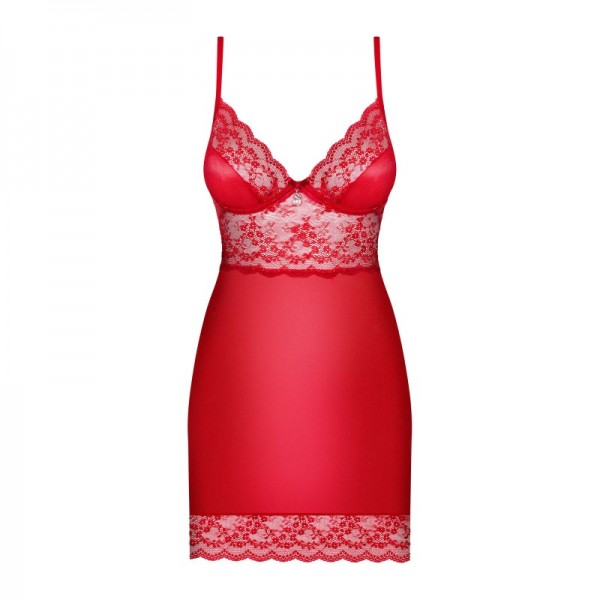Nuisette et string rouge LOVICA  - Madonna Lingerie