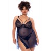 IRIS Nuisette bleu nuit et string -