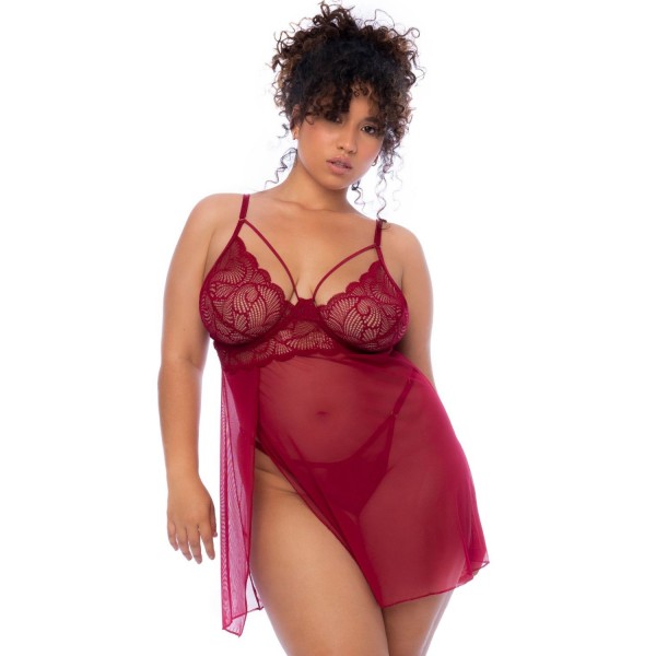 FRAMBOISE Nuisette grande taille et string -