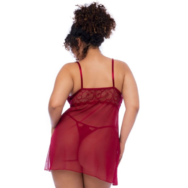 FRAMBOISE Nuisette grande taille et string -