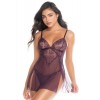 Nuisette couleur mûre et string assorti