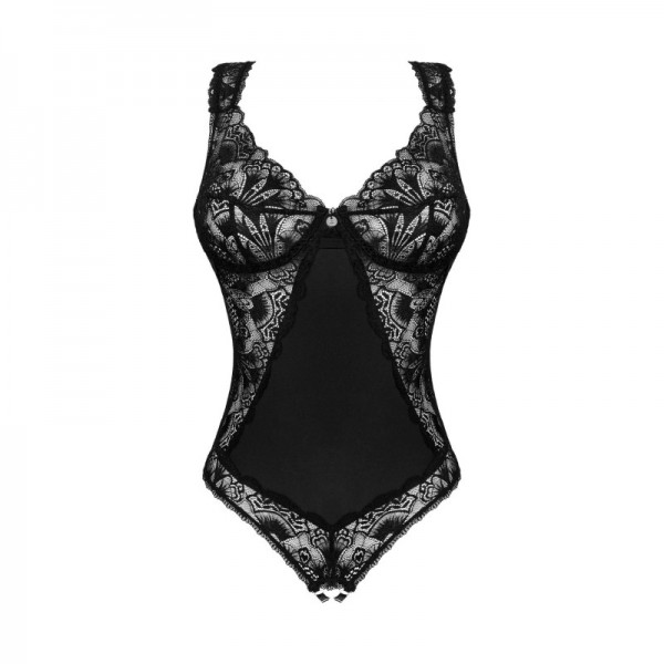 DONNA DREAM  body teddy ouvert noir