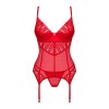 INGRIDIA corset et string - Rouge