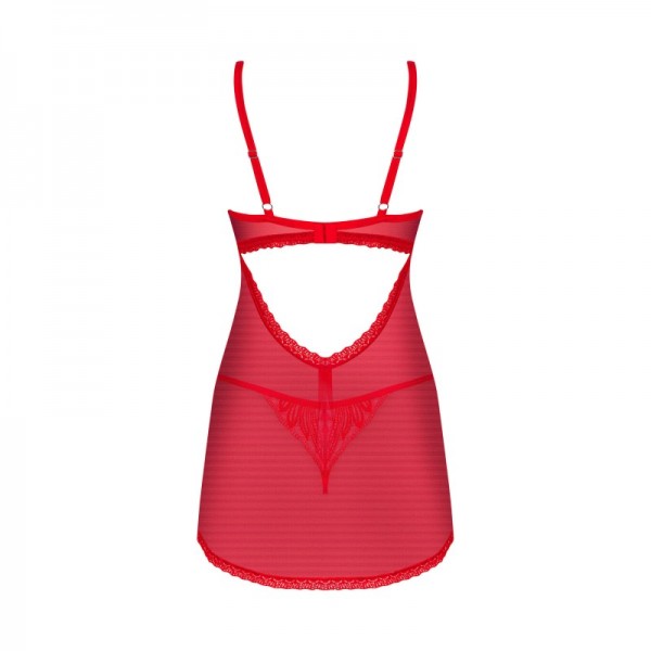 Babydoll rouge et string CHILISA