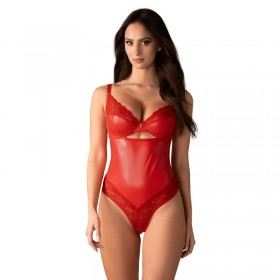 Body rouge et string ALIOSA - Obsessive