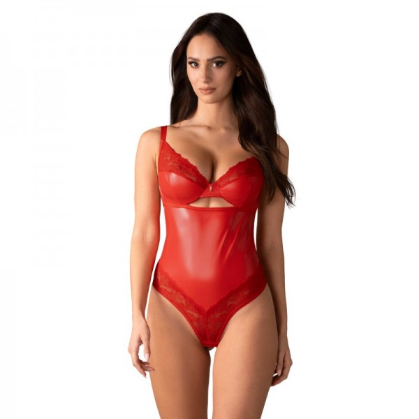 Body rouge et string ALIOSA - Obsessive