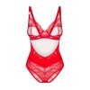 Body rouge et string ALIOSA - Obsessive
