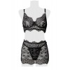 VELVET ensemble lingerie 3 pièces en dentelle