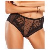 Culotte ligne "EBONY" noir dentelle fleuri